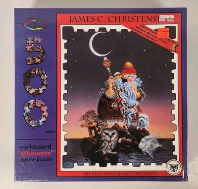 Nuevo de Lote Antiguo James C. Christensen - El hombre que importa la luna - 500 Rompecabezas 1993 Foto 1 de 4