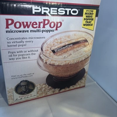 Microondas Presto Orville Redenbacher's PowerPop Multi-Popper 04830 Nuevo Caja Abierta Foto 1 de 4