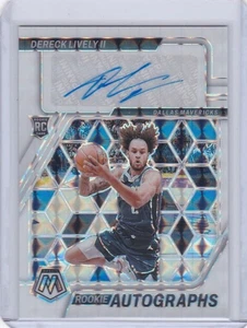 2023-24 Panini Mosaic Dereck Lively II White Mosaic Rookie Autographs /25 RA-LIV - Picture 1 of 2