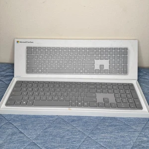 Microsoft Surface Keyboard - Wireless Bluetooth Full Size - Model 1742 Gray - Picture 1 of 12