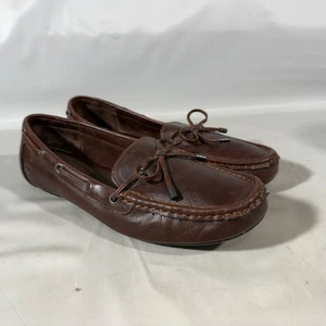 BOC Born Concept Shoes Womens 10M Carolann Loafers Boat Brown Leather Slip On - Picture 1 of 11