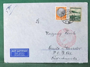 GERMANY cover air mail 1937 to Ecuador South America (HcK28) - Picture 1 of 2