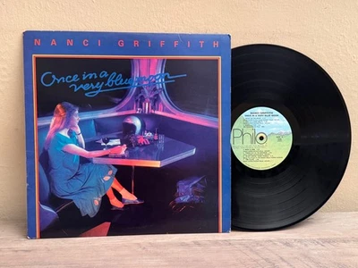 NANCI  GRIFFITH ONCE IN A VERY BLUE MOON FOLK COUNTRY PHILO LABEL + INSERT  EX+ — 第 1/4 张图片