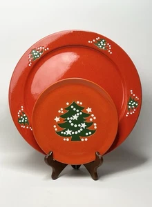 Waechtersbach Christmas Tree Serving Platter & Small Plate Germany Set Of 2 - Picture 1 of 11