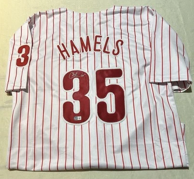 Camiseta personalizada assinada por Cole Hamels autografada tamanho XL - Imagem 1 de 2