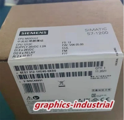 New Siemens 6ES7212-1HE40-0XB0 6ES7 212-1HE40-0XB0 SIMATIC S7 1200 CPU - Image 1 of 4