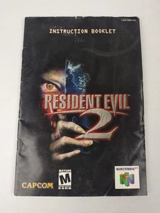 Resident Evil 2 N64 Nintendo 64 Authentic Manual Replacement Water Damaged - Picture 1 of 11