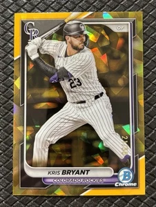 KRIS BRYANT 2024 Bowman Chrome #90 Gold Refractor /50 Sapphire Rockies Cubs SSP - Picture 1 of 2