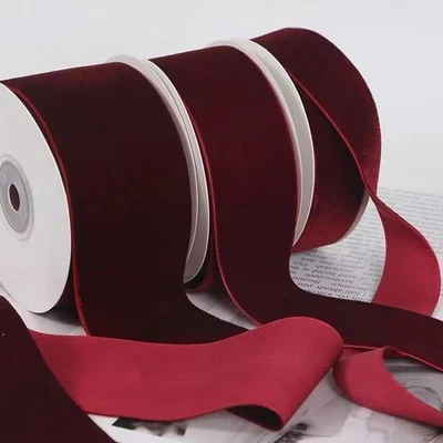 6/10/15/20/25/40mm Gift Wrapping Ribbon Velour Ribbons  Bow Flower Bouquet - image 1 of 4