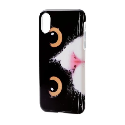 Elecom iPhone X Case Soft TPU Material Animal Eye Design Hachiware PM-A17XU 946 - Image 1 of 4