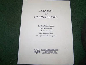 abrams instrument manual of stereoscopy 17 pages copy for use w CB-1 CF-8 HF-2  - Picture 1 of 1