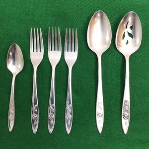 Oneida Community~  Stainless Flatware ~ MY ROSE ~ 6 Piece Mixed - Picture 1 of 7