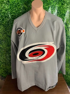 NHL Carolina Hurricanes Hockey Center Ice Blank Gray Jersey Size 58 - Picture 1 of 8