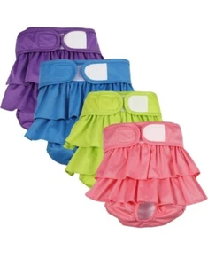 Chenkaiyang 4 Pack Dog Diapers Female Washable Dog Diapers Reusable Puppy... - Picture 1 of 5