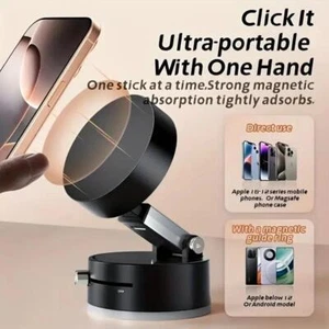 Sturdy Vacuum Suction Phone Holder – Magnetic, Attaches like a Magsafe - Picture 1 of 17