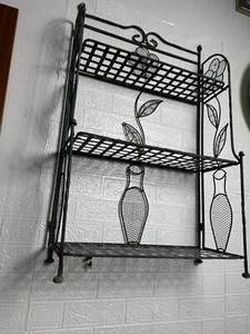 Wandregal Standregal antik weiß Schmiedeeisen Eisen Nostalgie Shabby Regal - Bild 1 von 16