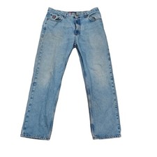 Chaps Ralph Lauren Light Wash Blue Denim Jeans 100% Cotton Mens W36 L32