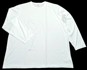 Lands End T-Shirt Mens 4XL/T White Big & Tall 58-60 Long Sleeve Cotton Top NWOT - Picture 1 of 6