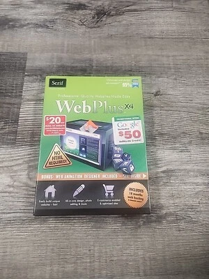 SERIF WEBPLUS X4 PROFESSIONAL QUALITY WEBSITES MADE EASY PC PLUS WEB New Sealed - Image 1 of 2