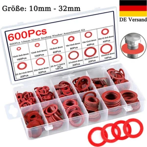 600x Fiber Faser Dichtungsringe Isolierscheibe 10-32mm Dichtungen Sortiment Set - Bild 1 von 11