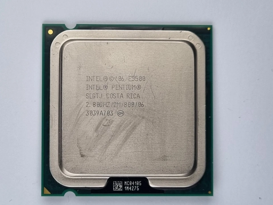 Processor, Intel Pentium E5500, SLGTJ, Costa Rica, 2.80GHZ, 3039A703. Intel Pent - Image 1 of 2
