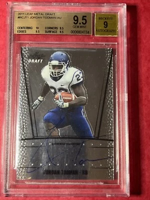 2011 Leaf Metal Draft JORDAN TODMAN Autograph Auto RC BECKETT 9.5 Rookie - Image 1 of 2