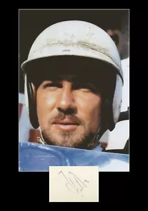 Jo Bonnier (1930-1972) - Swedish racing driver - Rare signed card + Photo - COA - Picture 1 of 3