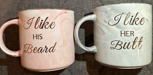 Mercai-Coffee Mug Set, His And Hers Coffe/ Tea Mugs  Pink And Blue New