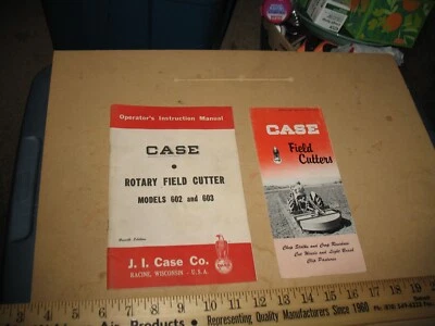 VTG CASE ROTARY FIELD CUTTER 602 & 603 OPERATORS INSTRUCTION MANUAL & BROCHURE - Image 1 of 4