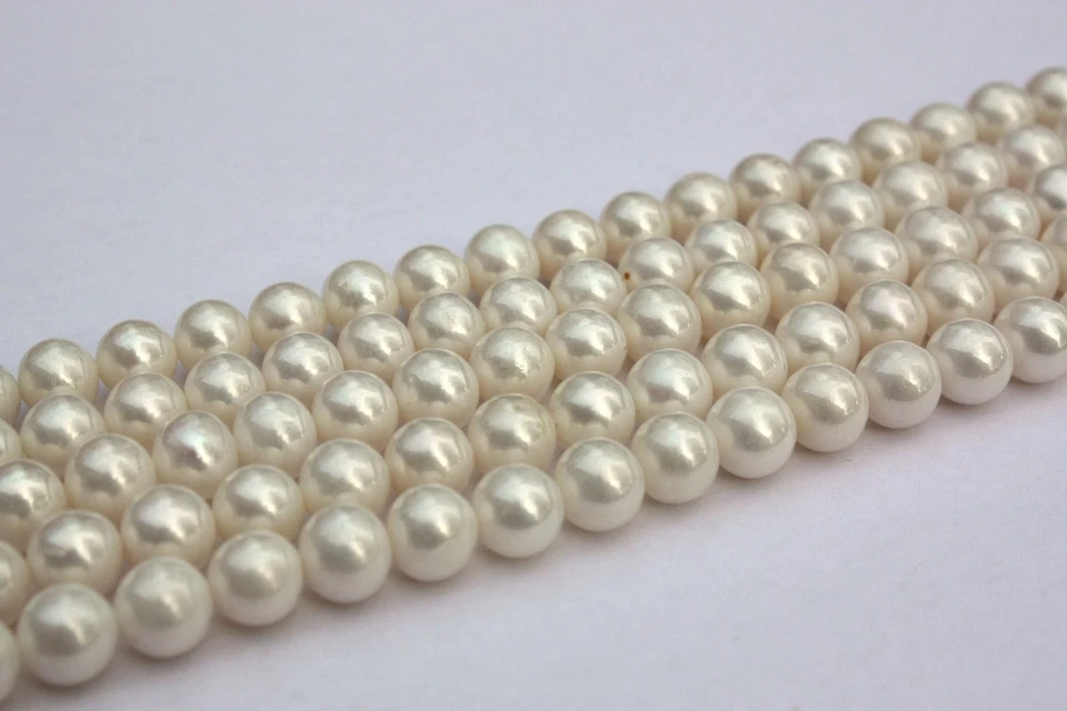 RU 8,2 mm AA rond véritable Culture 1xstrang perles d'eau douce collier - Photo 1/1