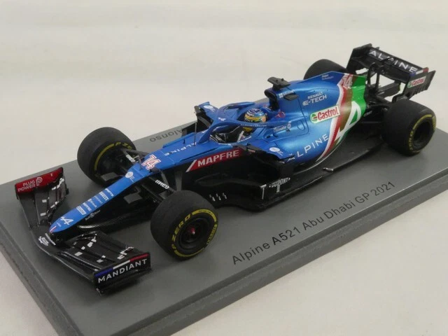 Spark S7858 1/43 ALPINE A521 #14 8TH Abu Dhabi Gp 2021 Fernando Alonso Vettura