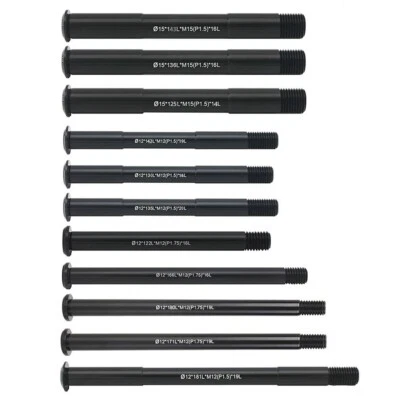 1x Fahrrad Ersatz Steckachse vorne/hinten 12/15mm 122-181L P1,5/P1,75 - Bild 1 von 4