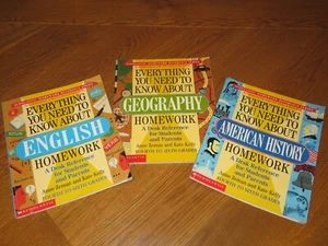 Everything You Need To Know About Homework Books GEOGRAPHY US History ENGLISH - Foto 1 di 2