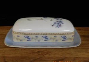 Heritage Mint ENCHANTED GARDEN Covered Butter Dish ..FINE CHINA BUTTER DISH - Picture 1 of 2