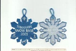 SCOUT BSA 2003 TOMAHAWK RESERVATION SNOWBASE CAMP PATCH INDIANHEAD MN WI - Picture 1 of 1