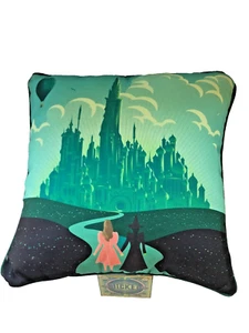 WICKED THE MOVIE EMERALD CITY AHEAD DECORATIVE THROW PILLOW NWT AUTHORIZED GIFT! - Picture 1 of 4