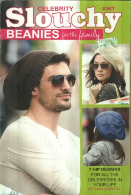 USED CELEBRITY SLOUCHY BEANIES FOR THE FAMILY HATS DIGEST KNITTING PATTERN BOOK - Image 1 of 3