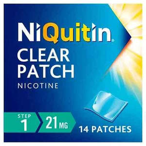 Niquitin Clear Patch Step 1 21mg 14 Patches Stop Smoking Nicotine Aid - Picture 1 of 4