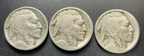 1914 P, D, & S Buffalo Nickels # Early Dates with the Scarce 1914-D - Nice Group Cover