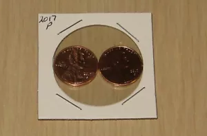 2-2017p Shield Pennies 2x2 folder(L31P1) collector item,only Lincoln 1C w/p mint - Picture 1 of 12