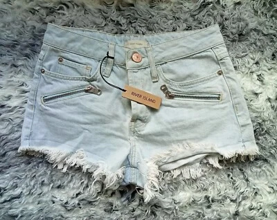 RIVER ISLAND Denim Zone WOMEN'S Shorts HOT PANTS UK SIZE 6 SEXY!!!⭐⭐BNWT⭐⭐ - Image 1 of 4