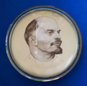 Lenin Paperweight Soviet Desktop Souvenir Communism Propaganda USSR - Picture 1 of 10