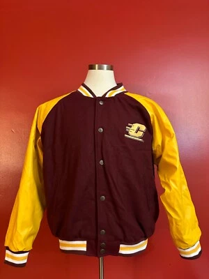 STEVE&BARRY'S-AUTHENTIC-BURGUNDY-CENTRAL-SIZE L-BUTTON UP 夹克-全新带标签 — 第 1/4 张图片