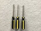 Vintage Stanley Made In Usa Set Of 3 Screwdrivers- 1 Flathead, 2 Phillips