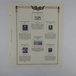 Vintage US Gedenkmarken Minkus Pg 139 Gedenkmünze 1960 Dulles Taft - Bild 1 von 2