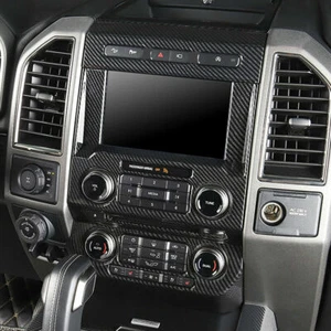Para Ford F150 F-150 2015-2019 ABS fibra de carbono interior navegación marco borde de cubierta - Imagen 1 de 8