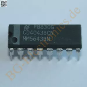 10 chiusure CD4043BCN Quad 3 stati NOR R/S NS DIP-16 10 pezzi - Foto 1 di 1