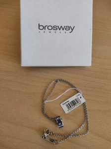 Collana brosway, argento, con ciondolo blu, nuovo con etichetta - Foto 1 di 1