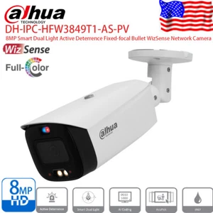Dahua 4K Bullet IP Camera Wizsense IPC-HFW3849T1-AS-PV 8MP Full Color Audio SMD - Picture 1 of 21