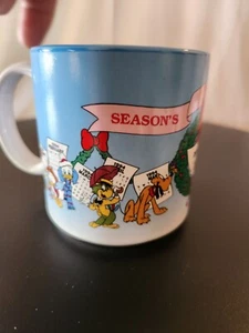 Vintage 1993 Disney Season's Greetings 9th Edition Christmas Mug Mickey - Picture 1 of 6